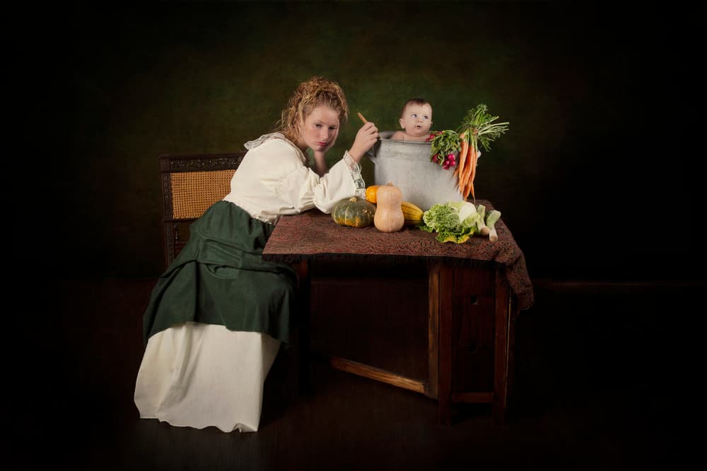 Rustic Harvest Portrait by Carola Kayen-Mouthaan — canvas wall art