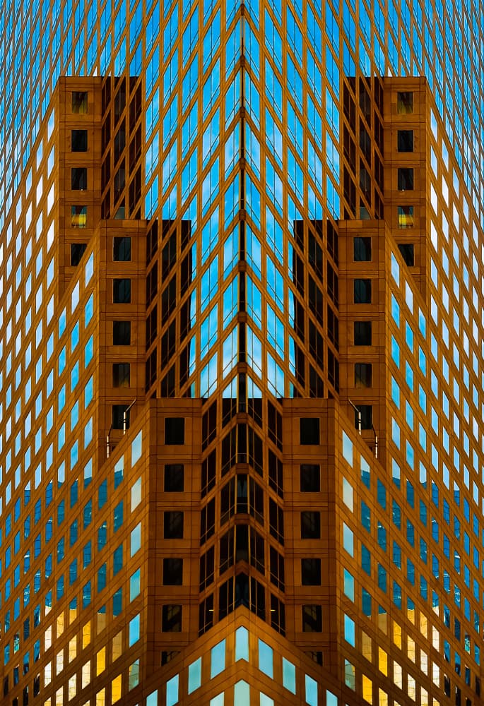 Modern Building Symmetry by Arnon Orbach — canvas wall art