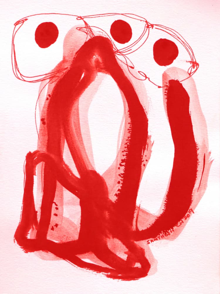 Abstract Red Figures by Santhosh ch — canvas wall art