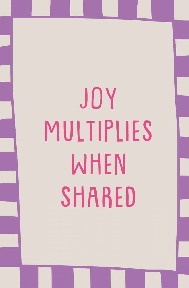 Joy Multiplies Quote by Aylin Demir — canvas wall art