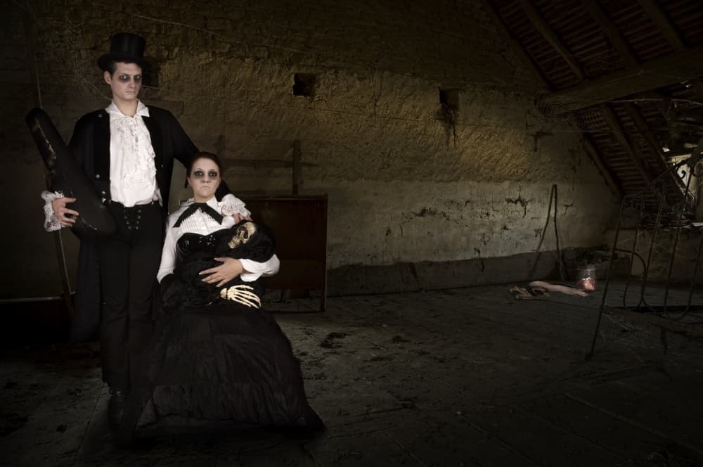 Gothic Couple in Attic by Christine von Diepenbroek — canvas wall art