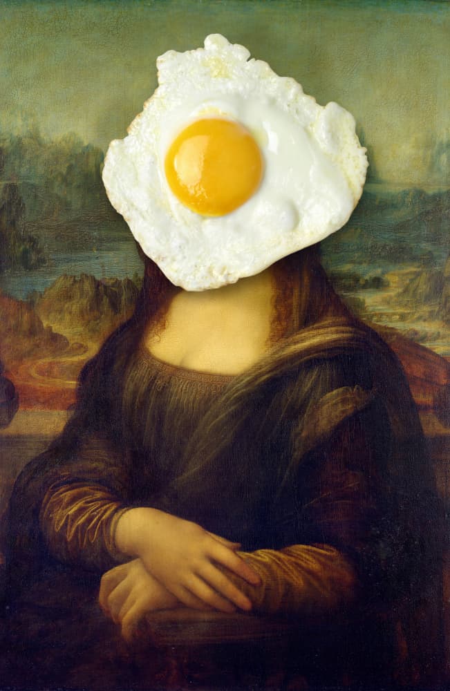 Mona Lisa Fried Egg