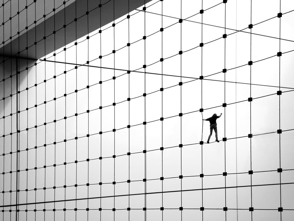 Urban Grid Walker by Huib Limberg — canvas wall art