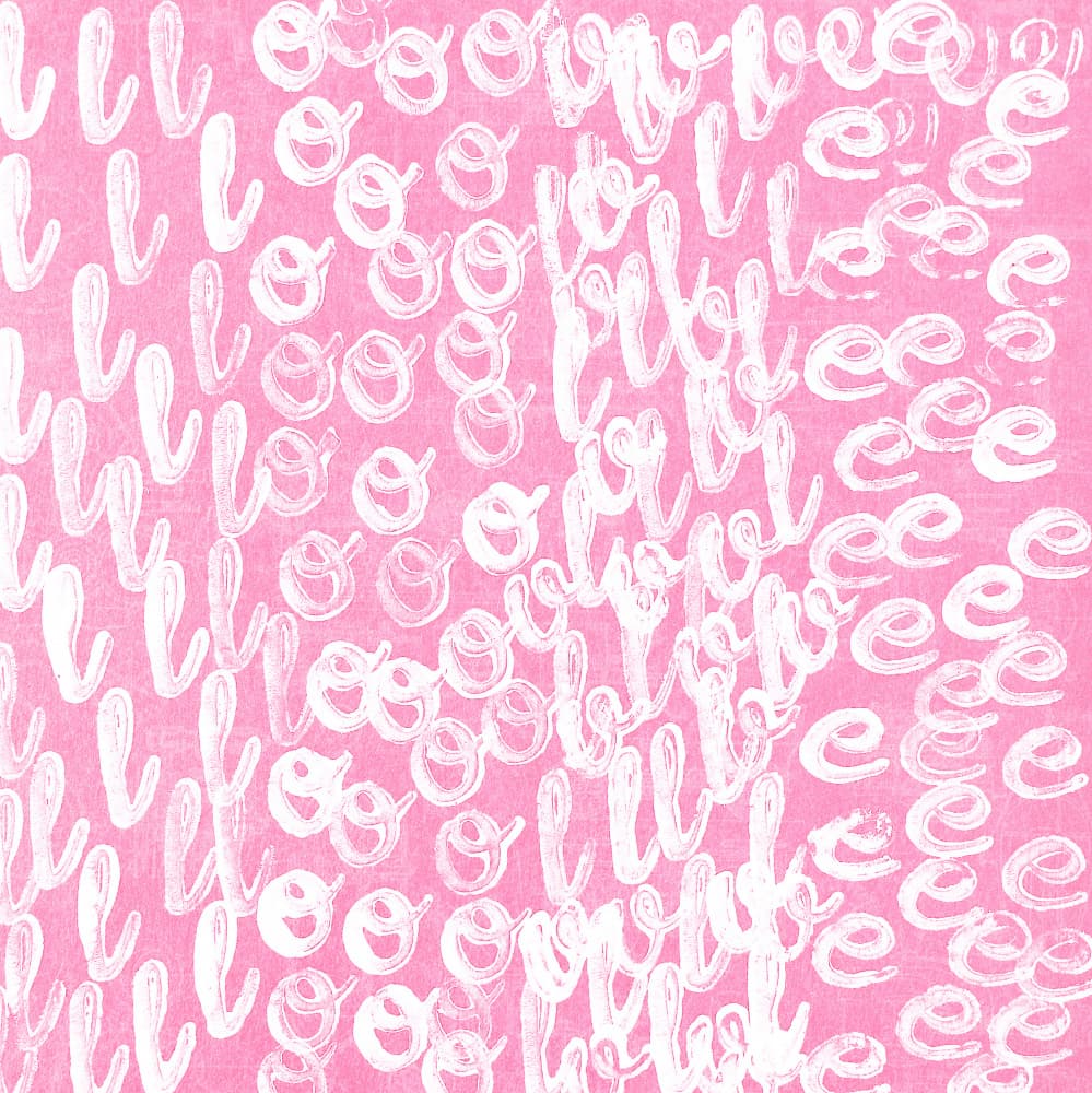 Pink Love Script by Santhosh ch — canvas wall art