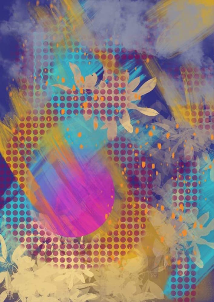 Vibrant Floral Abstract by Magdalena Herichova — canvas wall art