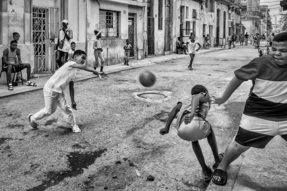 Street Soccer Kids by Andy Bauer — canvas wall art