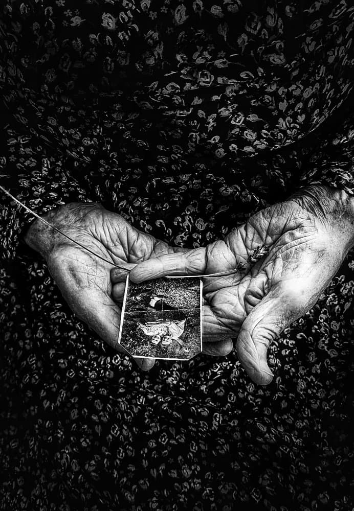 Old Hands Treasured Photo by Ingrida Urbonavičienė — canvas wall art