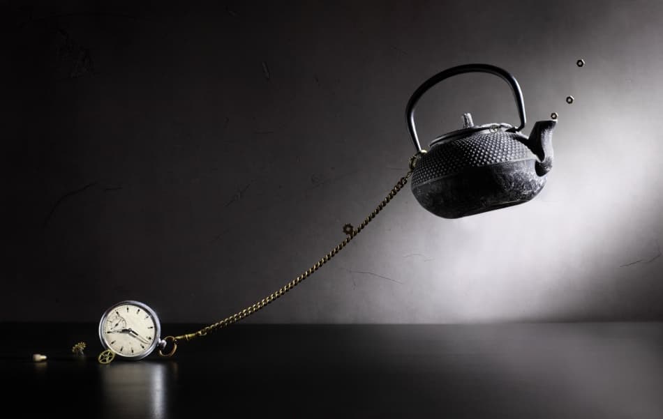 Suspended Tea Time by Victoria Glinka — canvas wall art