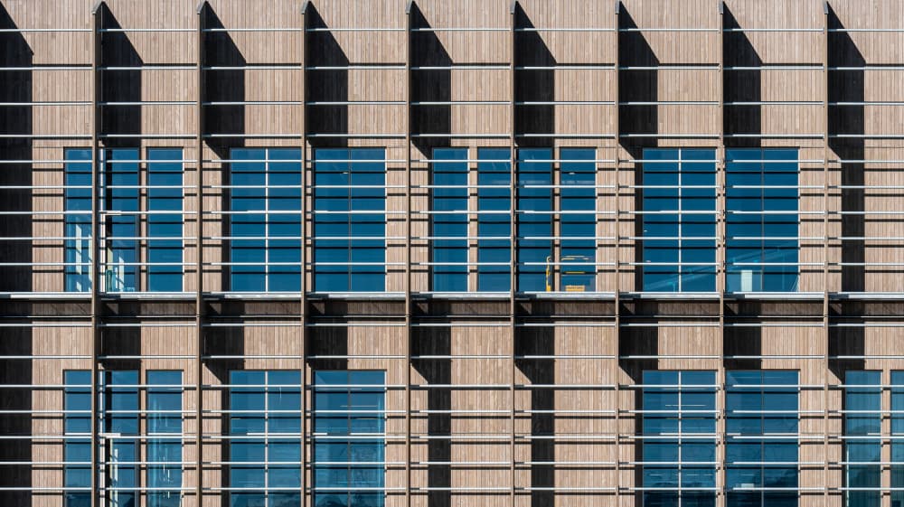 Modern Facade Geometry by Markus Auerbach — canvas wall art