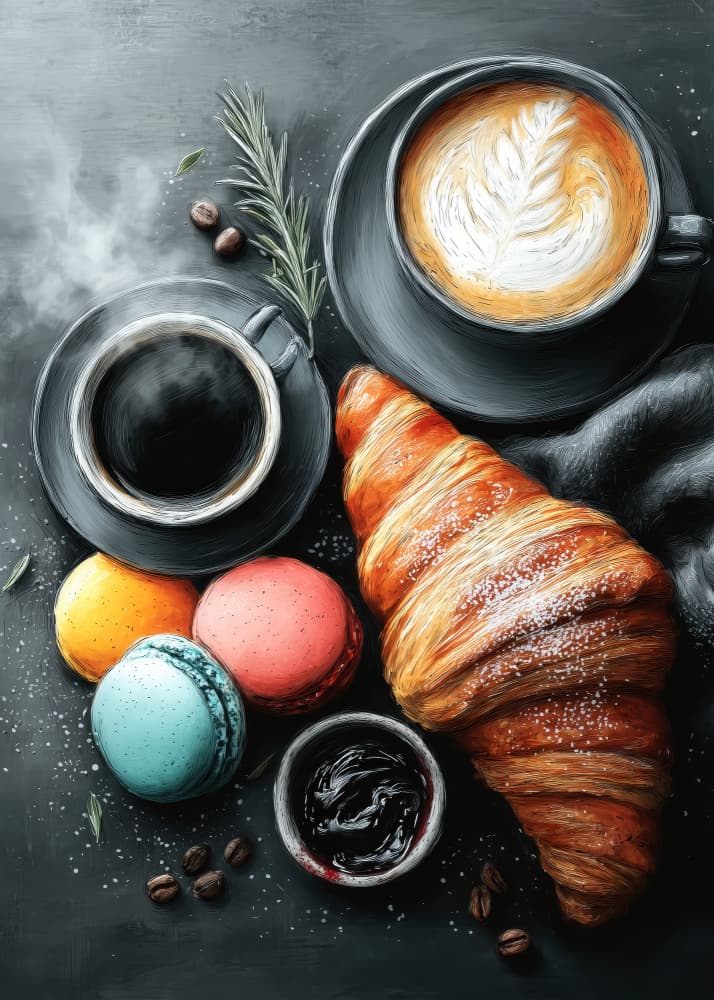 Cozy Coffee Breakfast by Justyna Jaszke — canvas wall art