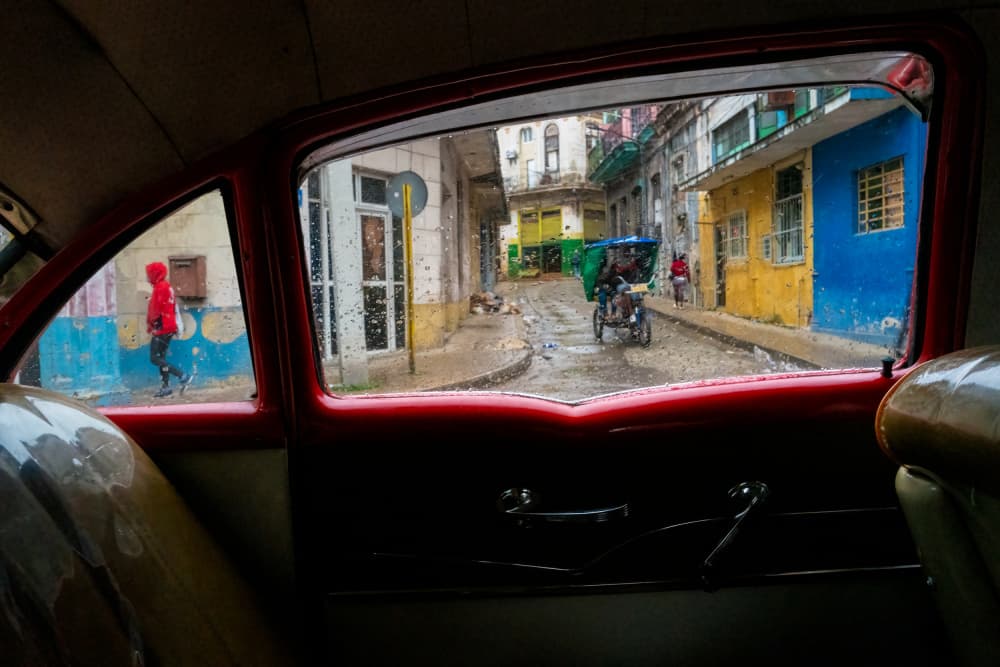 Rainy City Car View by Ali Khataw — canvas wall art
