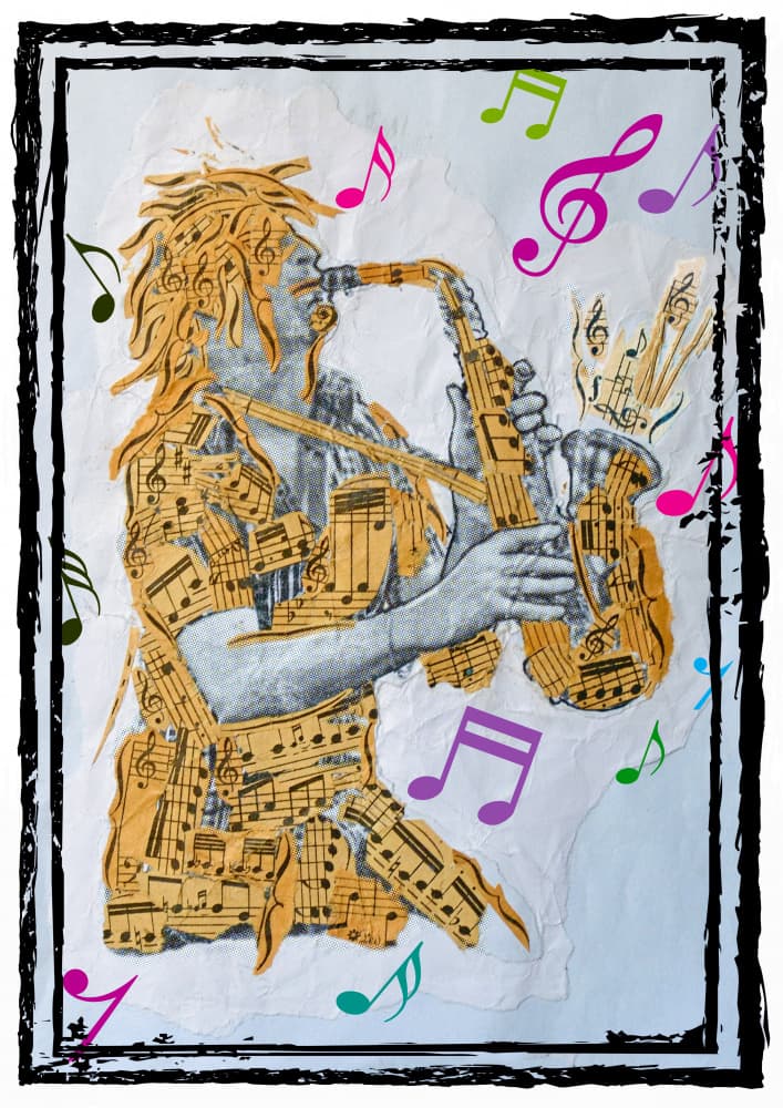 Soulful Saxophone Art by Carlo Kaminski — canvas wall art