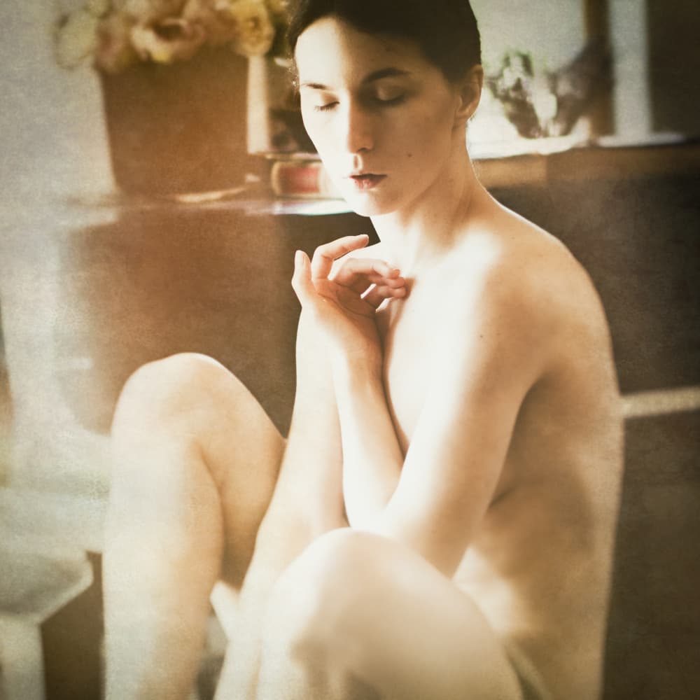 Serene Nude Portrait by Christian Kurz — canvas wall art