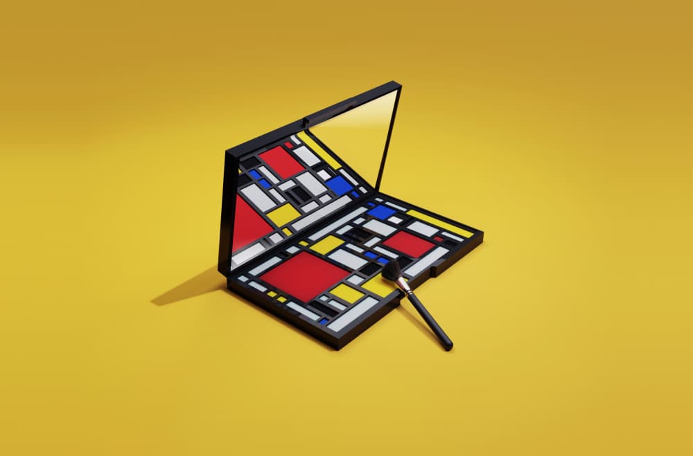 Geometric Makeup Palette by Artem Pozdniakov — canvas wall art