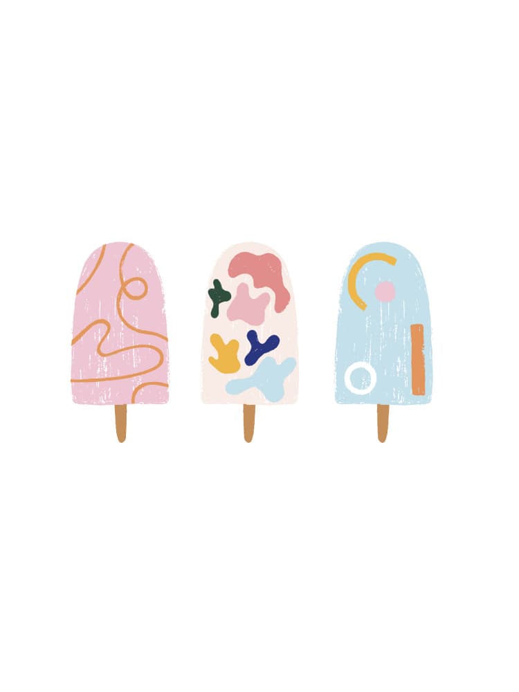 Playful Pastel Popsicles by Aislinn Simmonds — canvas wall art
