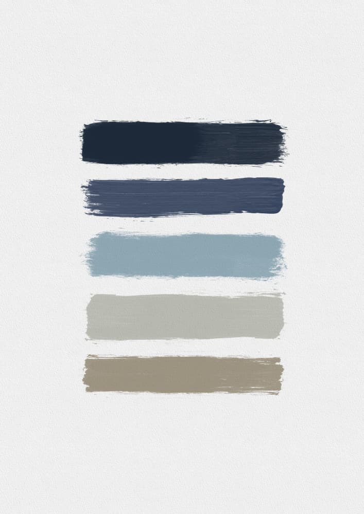 Muted Brush Stroke Palette by Orara Studio — canvas wall art