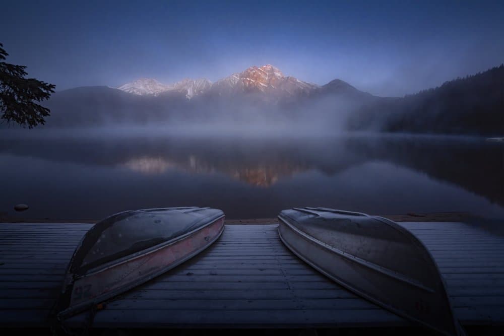 Misty Mountain Morning by Yongnan Li (李永男) — canvas wall art