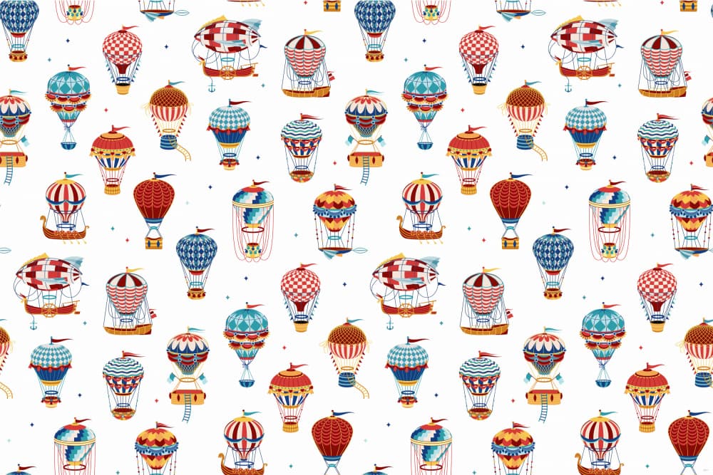 Whimsical Hot Air Balloons by Sue Skellern — canvas wall art