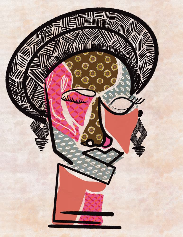 Elegant Abstract Woman by Art by the Ocean — canvas wall art