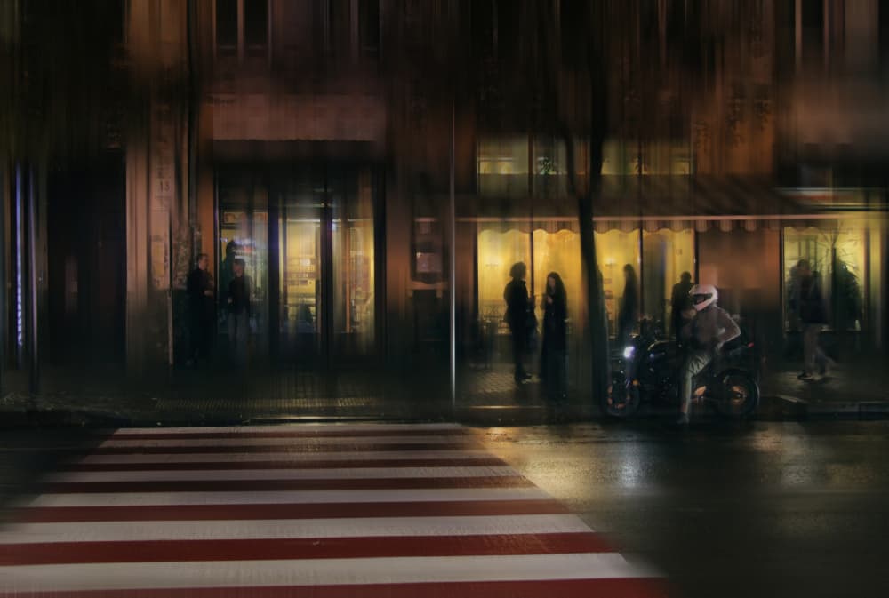 Blurred City Night by Alexander Kiyashko — canvas wall art