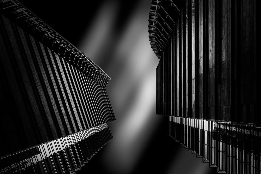Modern Building Reflections by Luigi Greco — canvas wall art