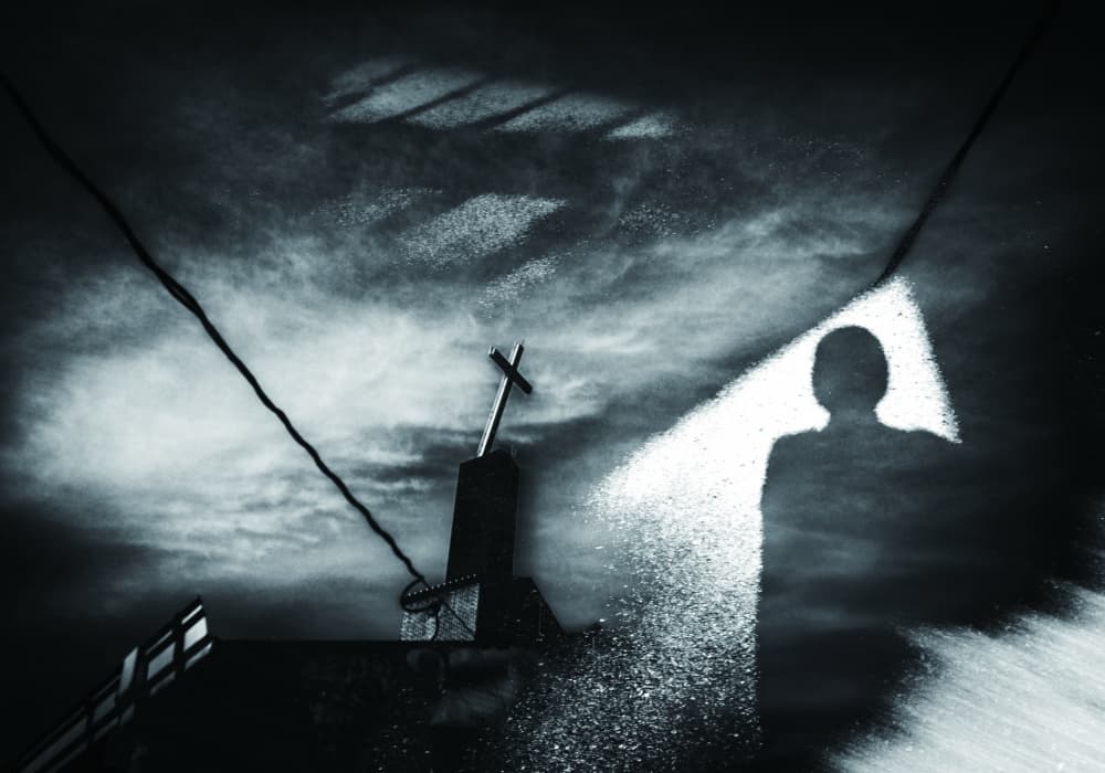Spiritual Silhouette of Man by Mi Young Choi — canvas wall art