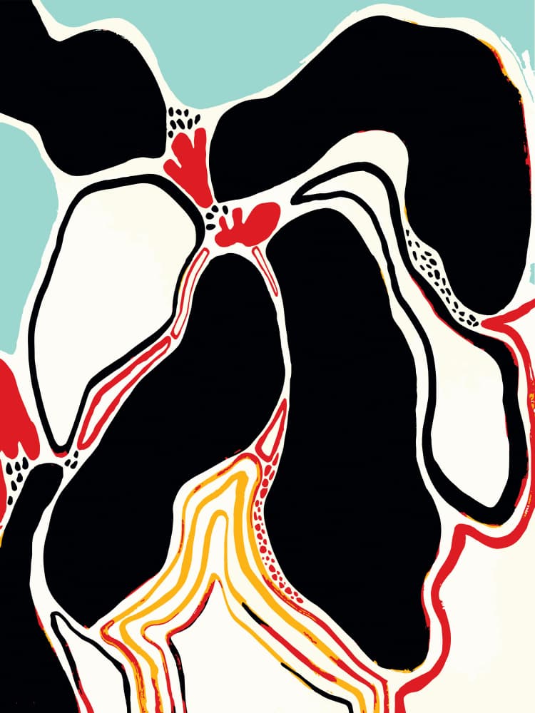 Vibrant Organic Shapes by Sarah Fitzgerald — canvas wall art