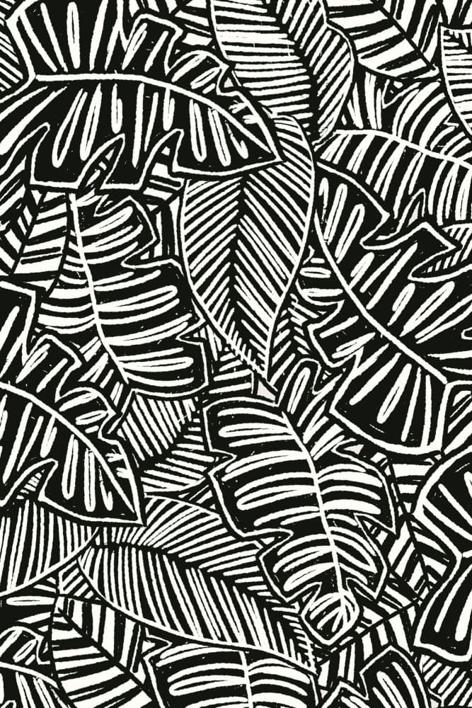 Tropical Leaf Pattern by Taynã de Freitas Basile — canvas wall art