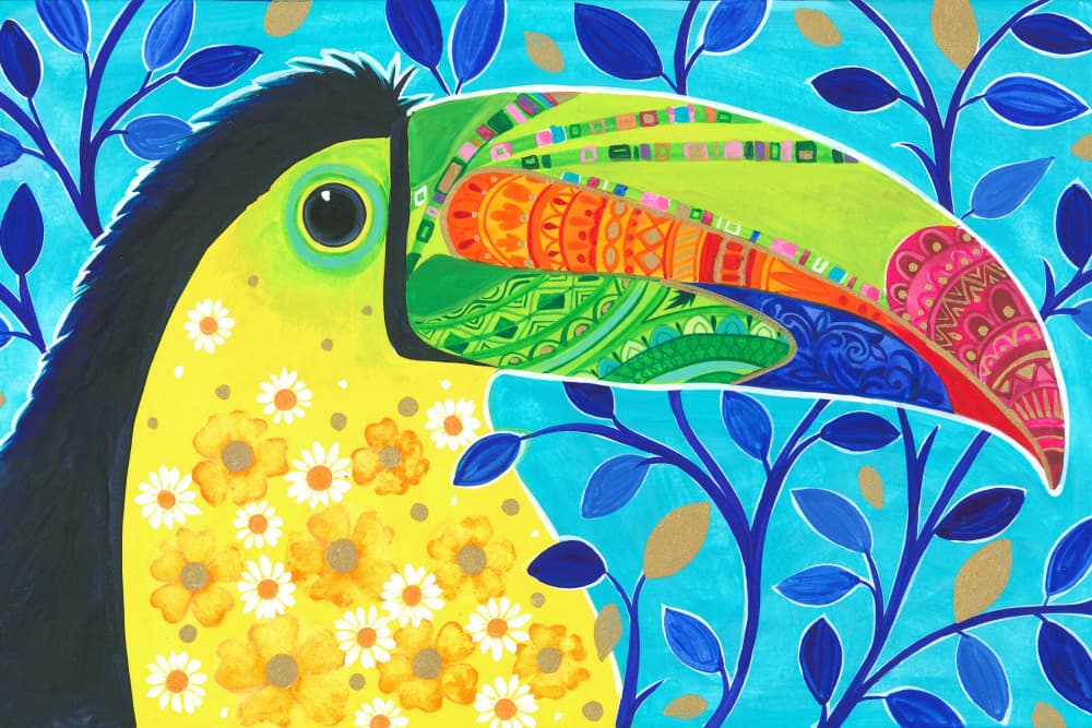 Patterned Toucan by Isabelle Brent — canvas wall art