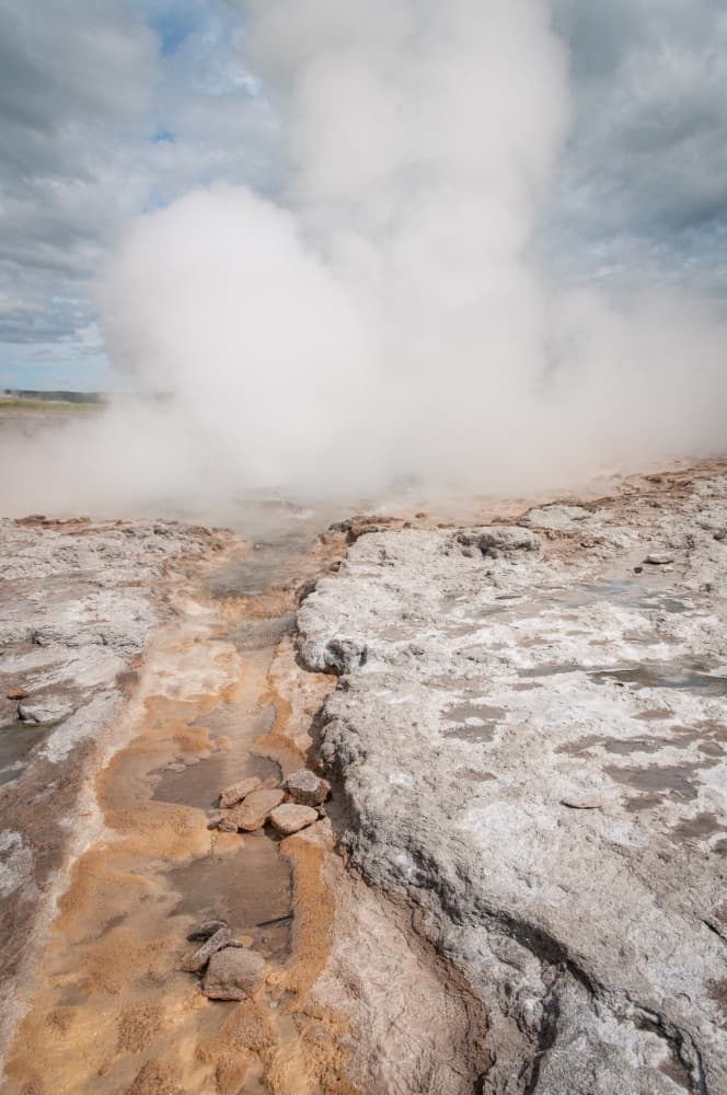 Volcanic Hot Spring Steam by Photolovers — canvas wall art