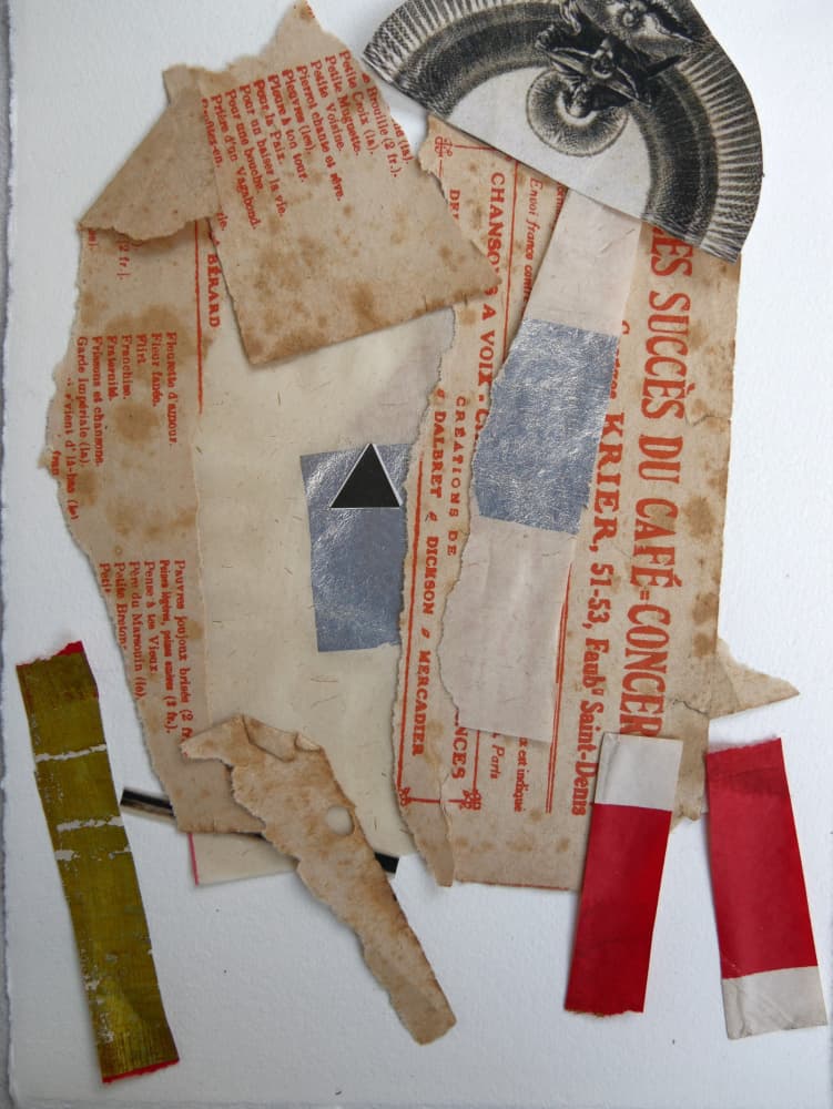 Vintage Paper Collage by Doris Schmitz — canvas wall art