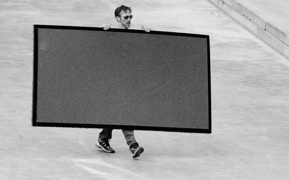 Urban Board Walker by Jian Wang — canvas wall art