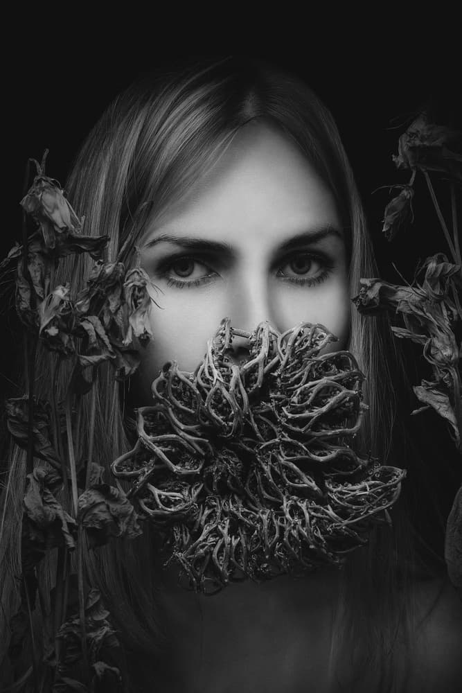 Withered Floral Gaze by Artem Vasilenko — canvas wall art