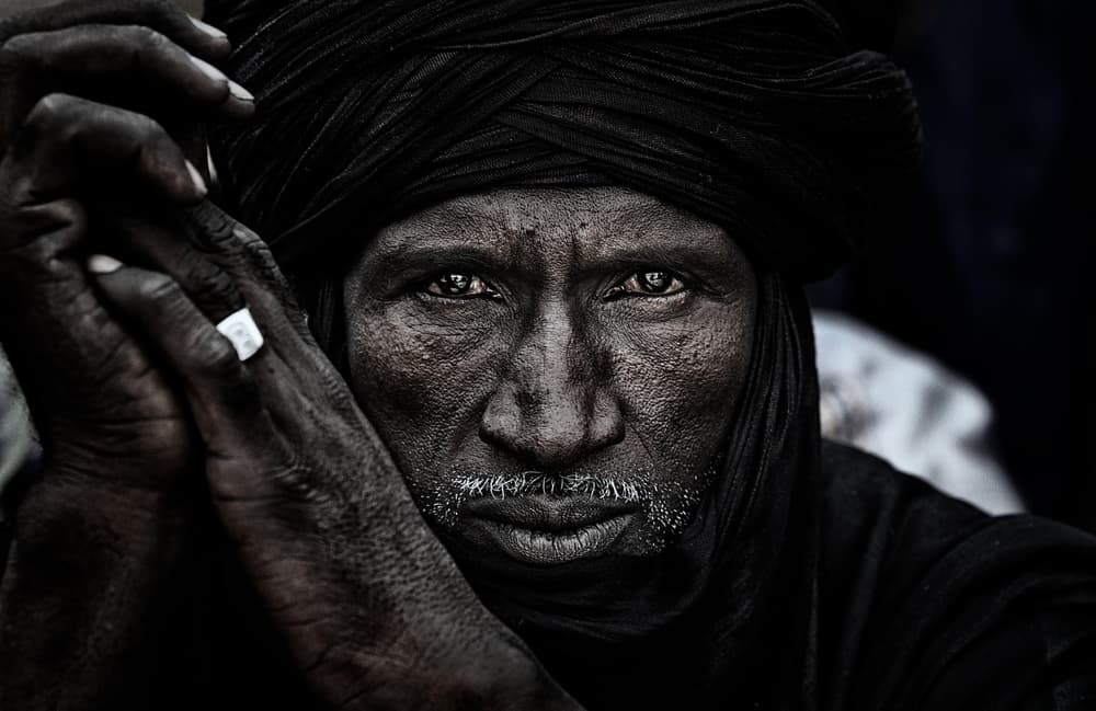 African Elder's Deep Gaze by Joxe Inazio Kuesta Garmendia — canvas wall art