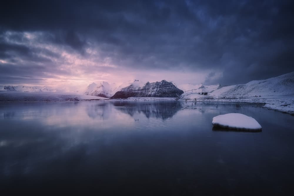Glacial Lagoon Reflections by Juan Pablo de Miguel — canvas wall art