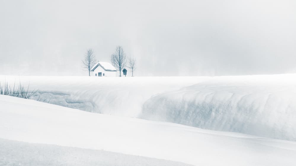 Solitary Winter House by Ulrike Eisenmann — canvas wall art