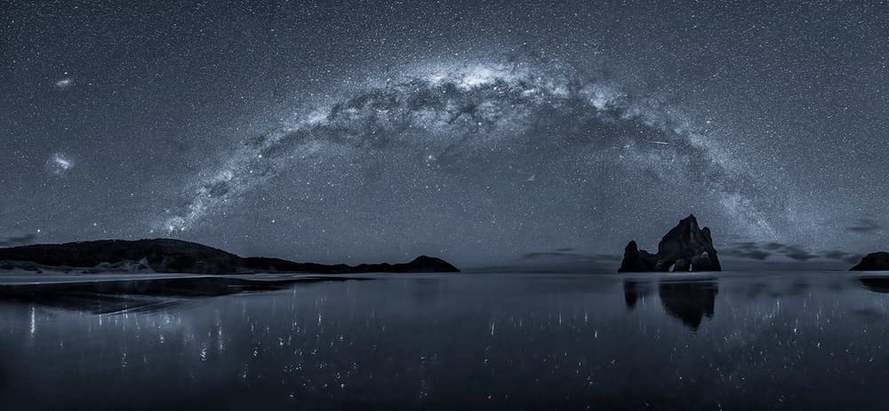 Milky Way Coastal Night by Hua Zhu — canvas wall art
