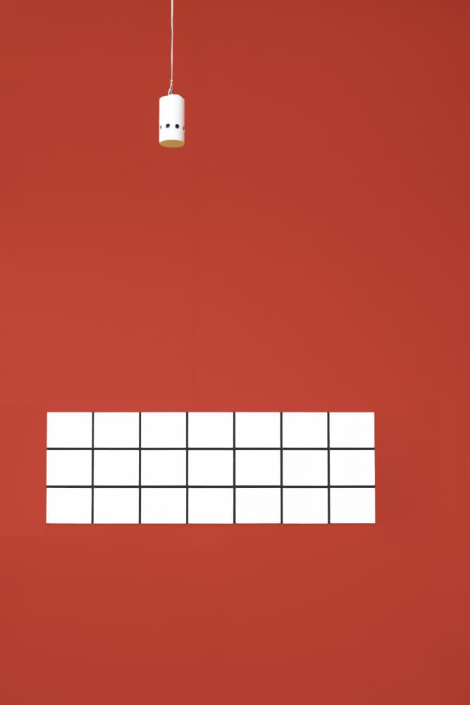 Modern Red Wall Grid by Rolf Endermann — canvas wall art