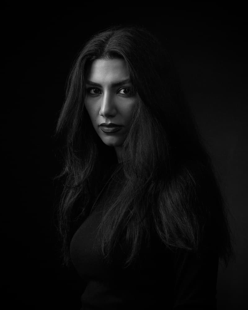 Mysterious Woman Portrait by Mehdi Mokhtari — canvas wall art