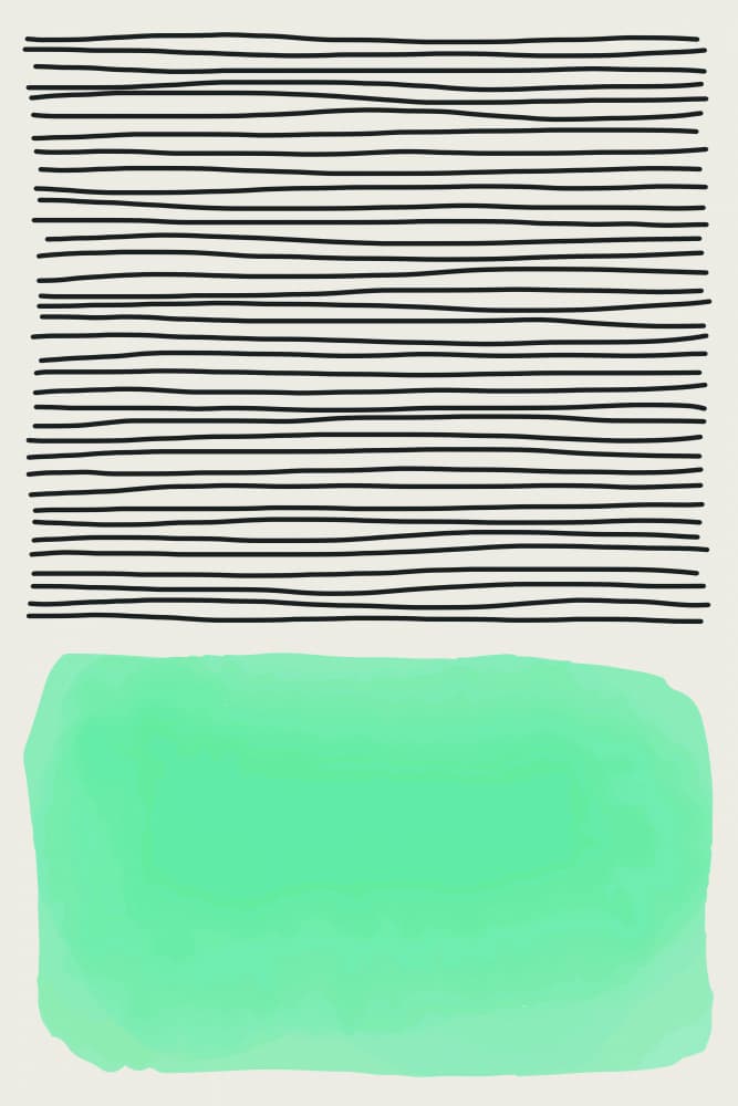 Green Abstract Lines by jay stanley — canvas wall art