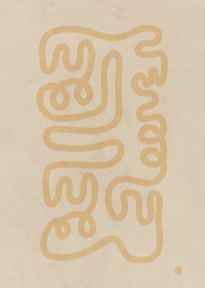 Flowing Organic Lines by Paperago — canvas wall art