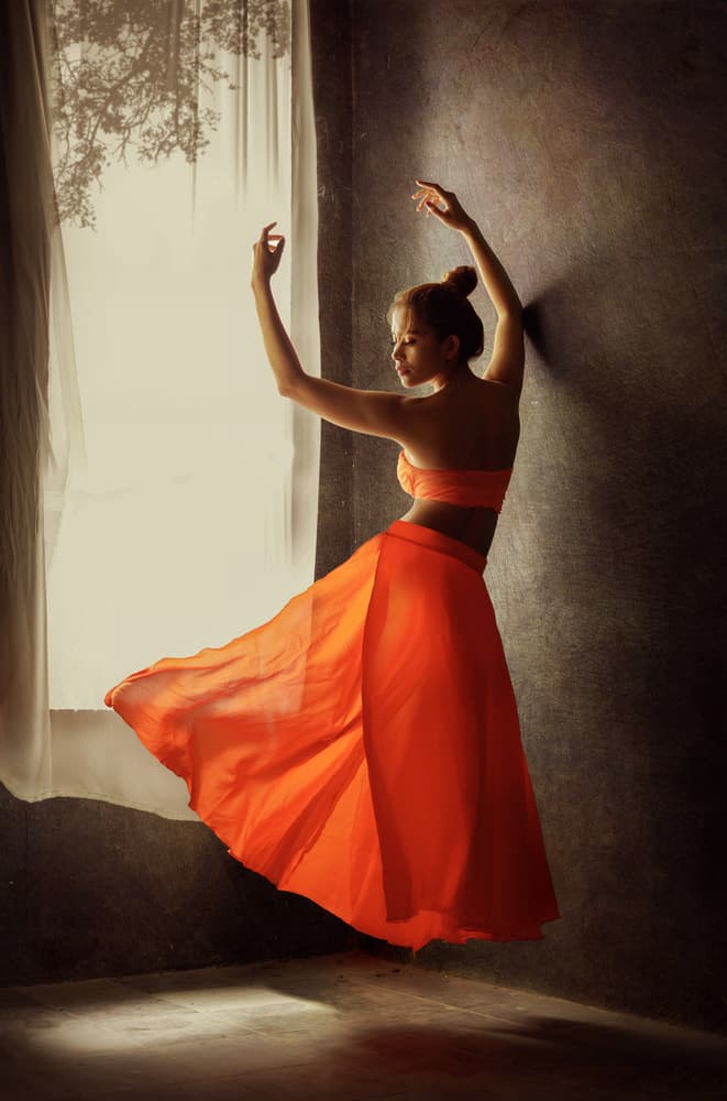 Graceful Orange Movement by Sebastian Kisworo — canvas wall art