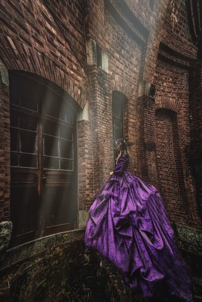 Woman in Purple Mystery by KOIKI — canvas wall art