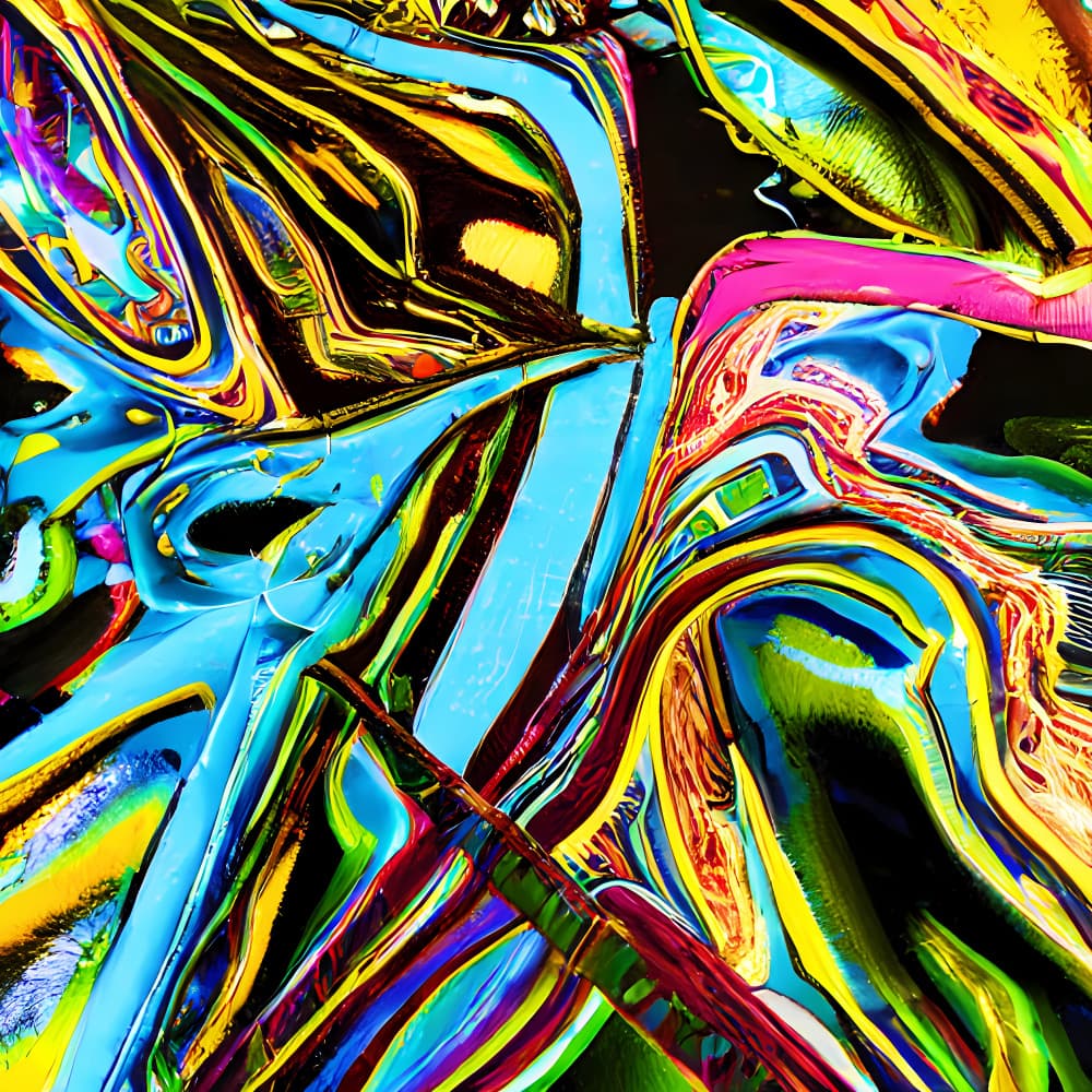 Vibrant Liquid Swirls by mnemonixART — canvas wall art