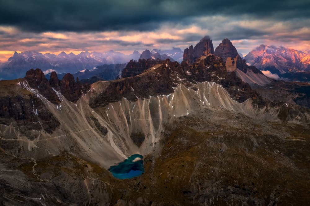 Dolomites Alpine Sunset by Songlin Xu — canvas wall art