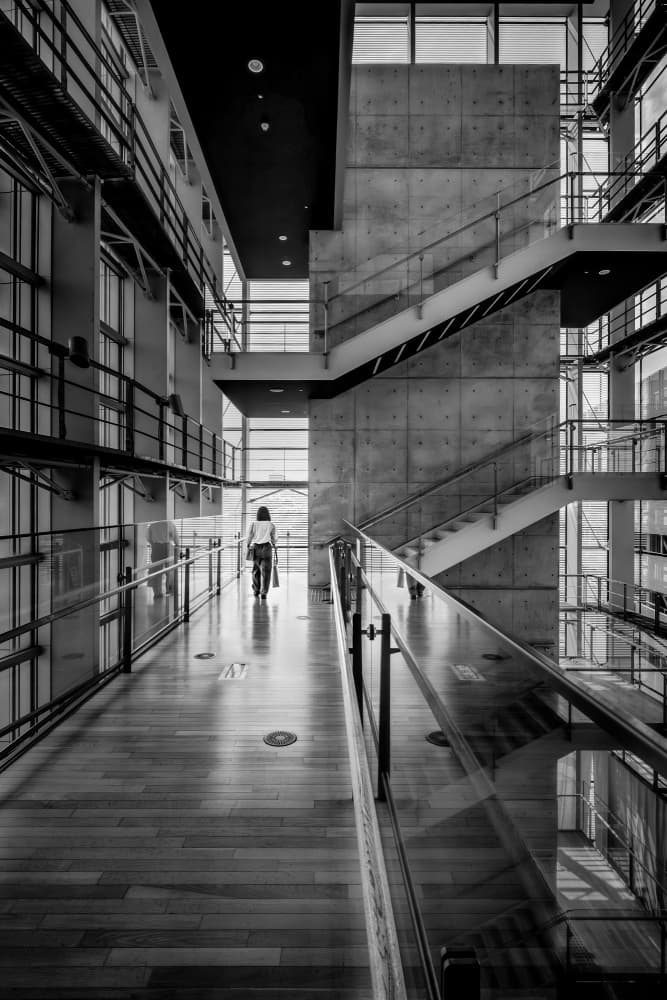 Lone Figure Architecture by Eiji Yamamoto — canvas wall art