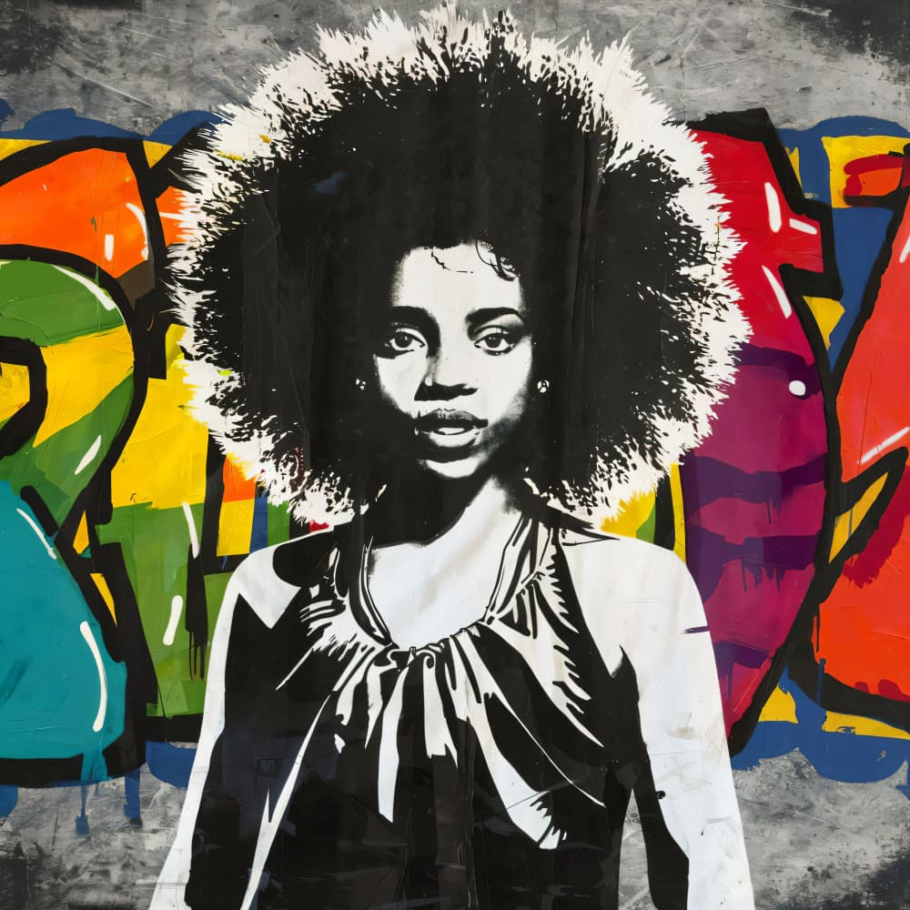 Vibrant Afro Portrait by Cicero Spin — canvas wall art
