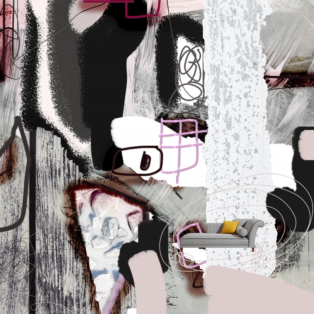 Urban Sofa Abstract by Pelin Atilla — canvas wall art