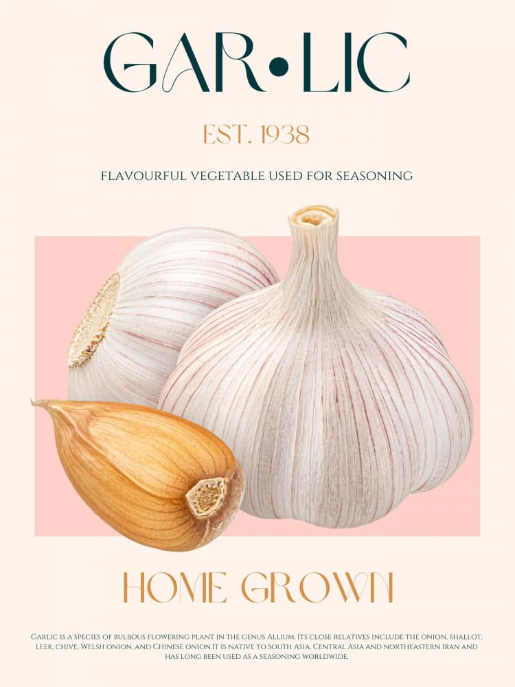 Fresh Home Grown Garlic by Nazma Khokhar — canvas wall art