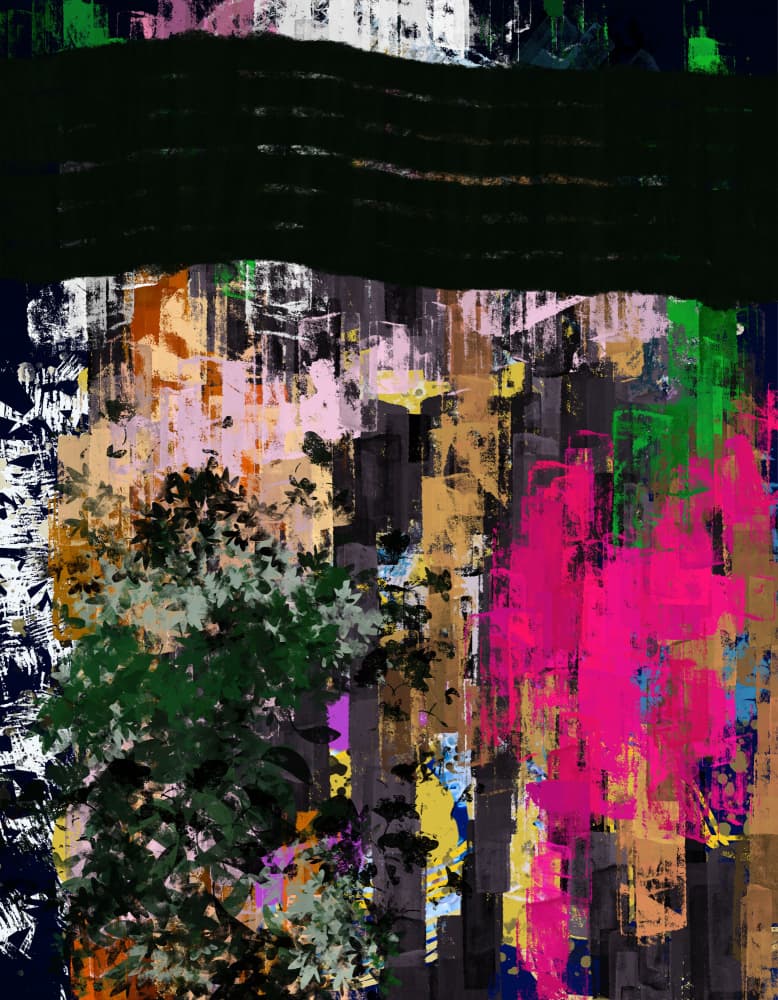 Abstract Urban Bloom by Pelin Atilla — canvas wall art